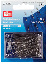 Cargar imagen en el visor de la galería, ALFILERES PLATEADOS ACERO 0,50MM
