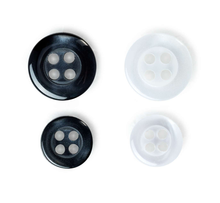 Cargar imagen en el visor de la galería, MIX BOTONES CAMISA BLANCO Y NEGRO
