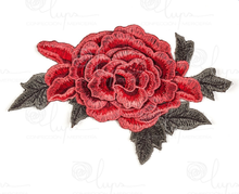 Cargar imagen en el visor de la galería, APLICACION BORDADA ROSA CHICA
