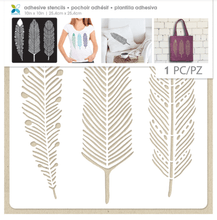 Cargar imagen en el visor de la galería, STENCIL GRANDE PLUMAS
